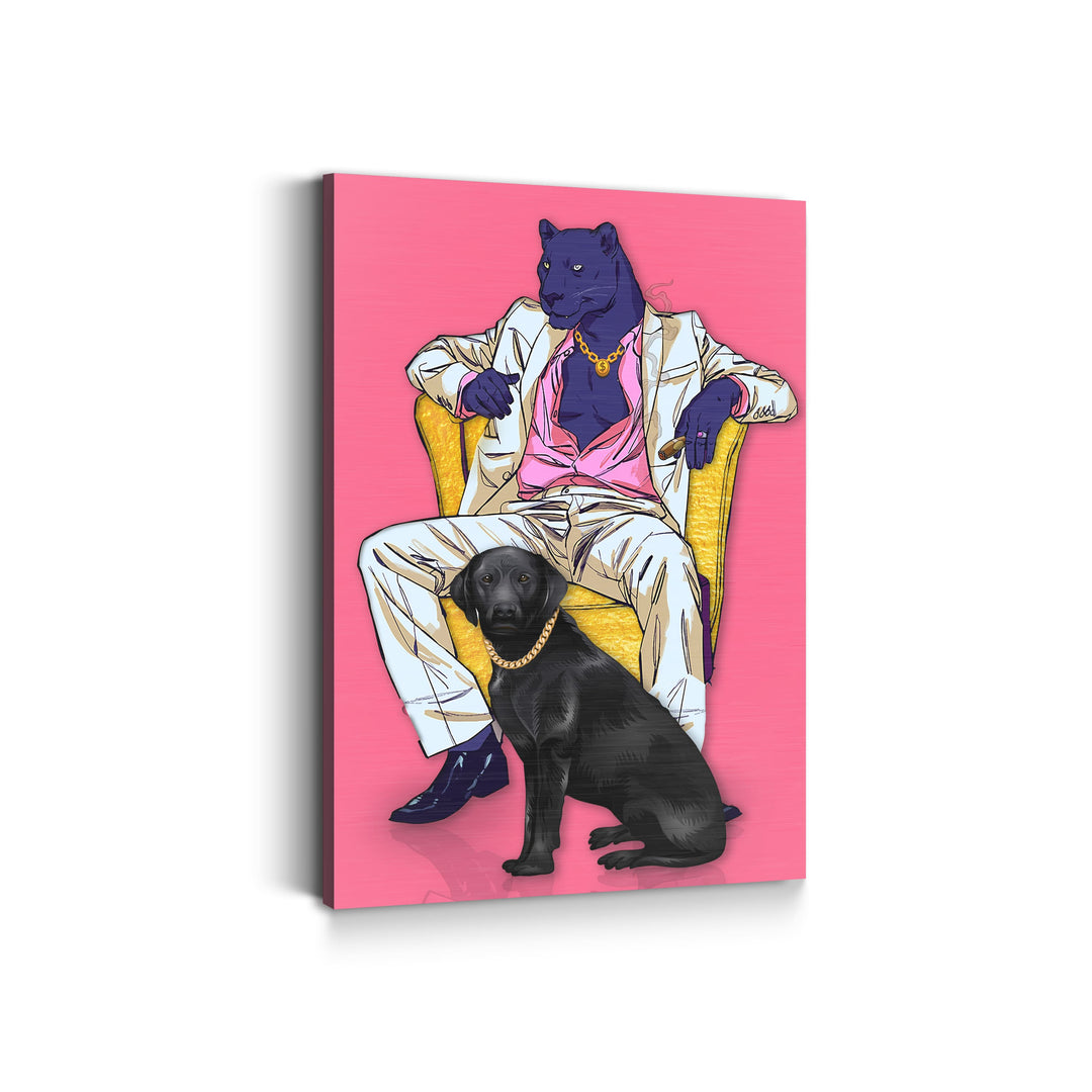 Mr. Panther in Pink-dog with love