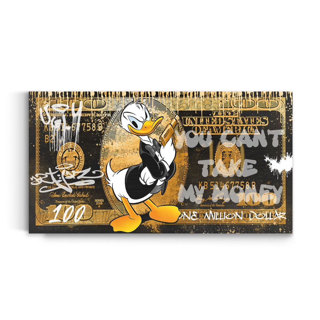 Duck Gold with Gun in Doller Optik