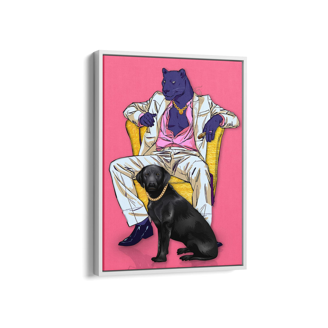 Mr. Panther in Pink-dog with love